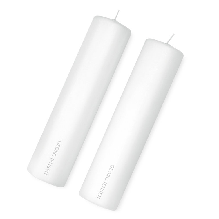 Elegant White Paraffin Pillar Candle, 9.84" Height