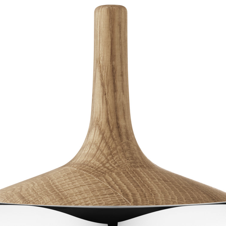 Scandinavian Silver Stainless Steel & Oak Candy Bowl