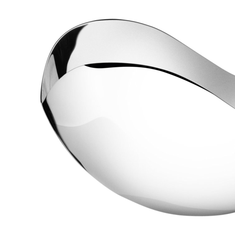 Scandinavian Minimalist Bloom Fruit Bowl in Polished Stainless Steel
