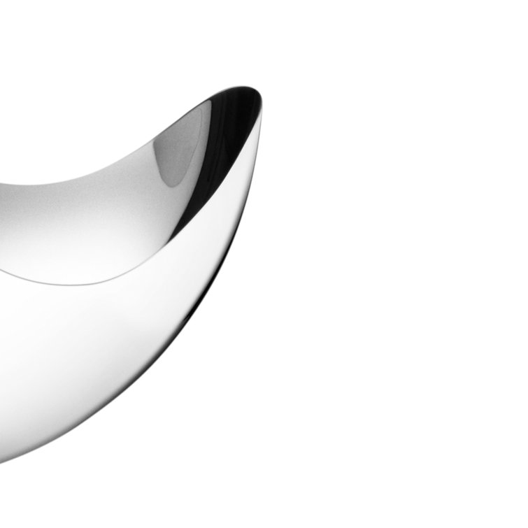 Scandinavian Minimalist Bloom Fruit Bowl in Polished Stainless Steel