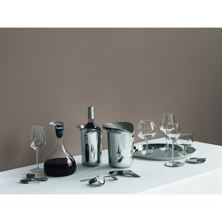 Stainless Steel Oval Wine and Bar Serving Tray