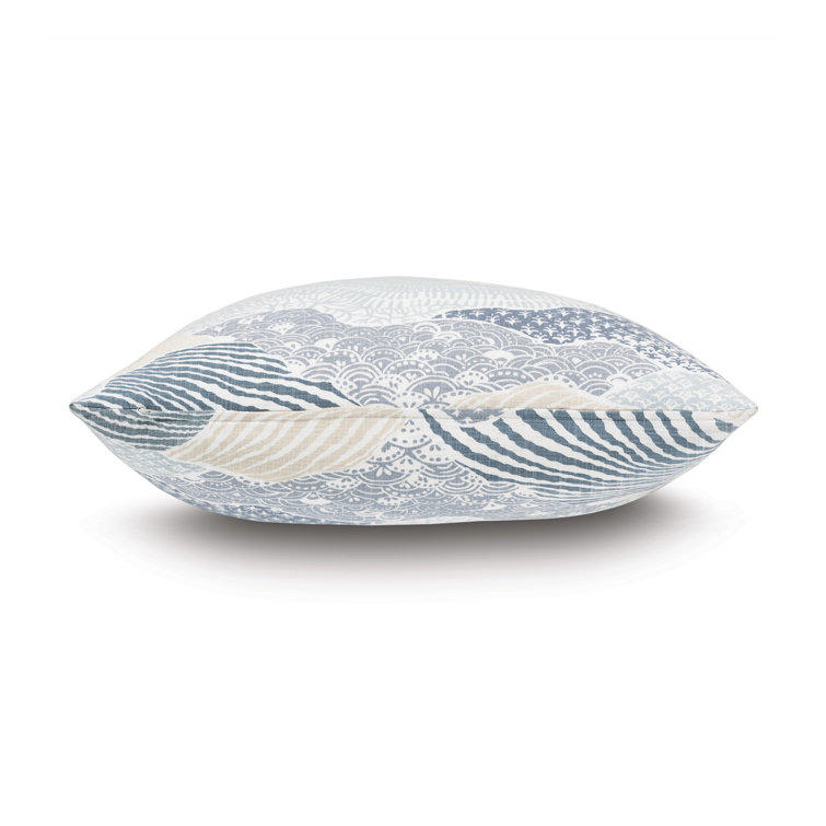 Brentwood Oceanic Square Cotton Throw Pillow with Microfiber Insert