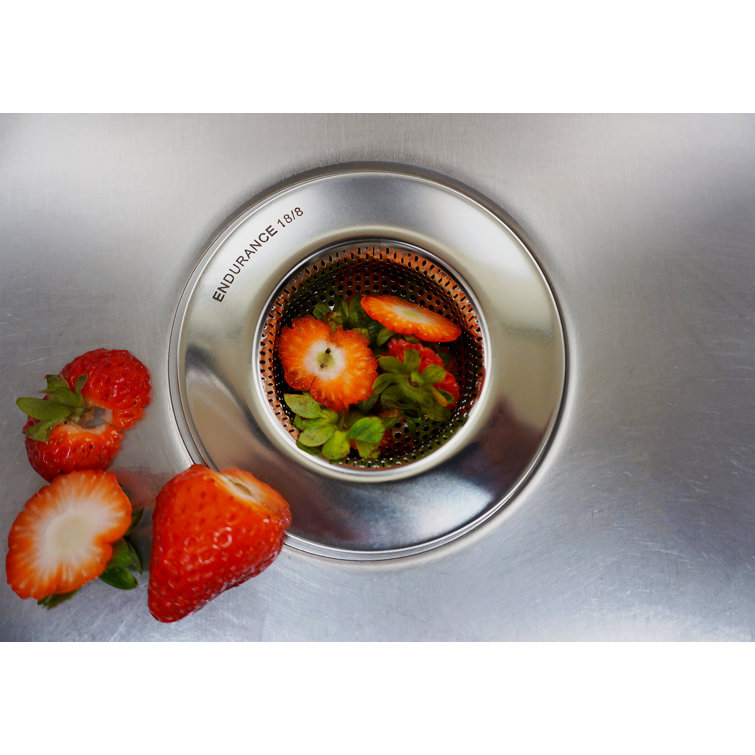 Polished Stainless Steel Large Sink Strainer with Precision Holes