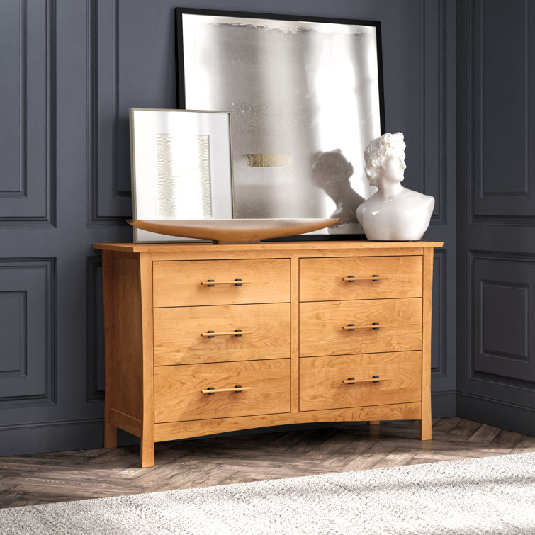 Monterey Double 6-Drawer Autumn Cherry Dresser with Soft Close