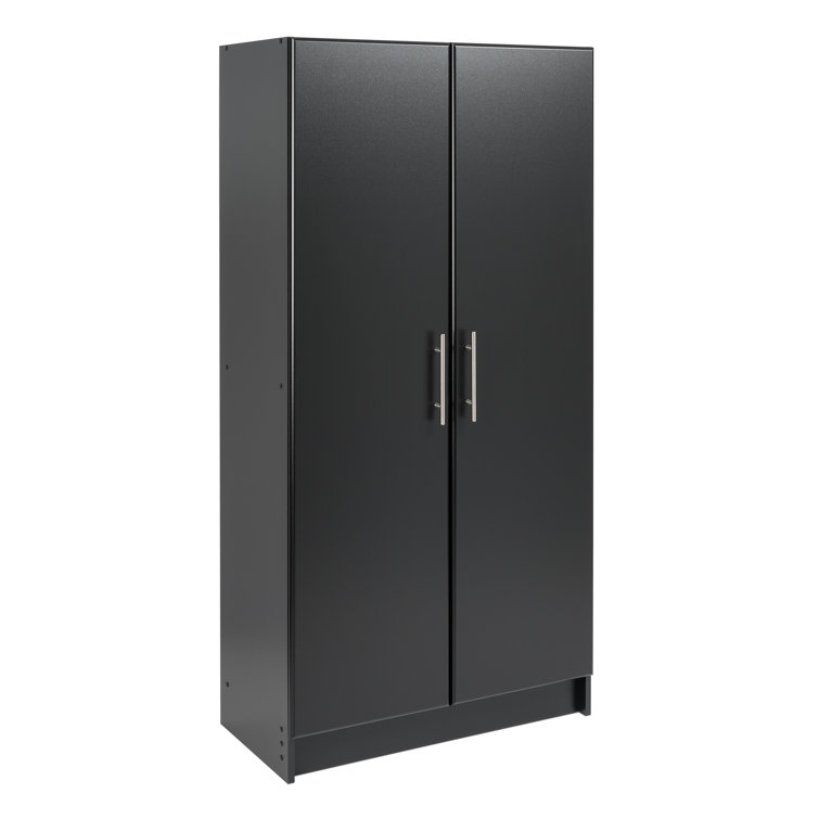 Elite Black 50" Laminated Composite Wood Cabinet with Adjustable Shelving