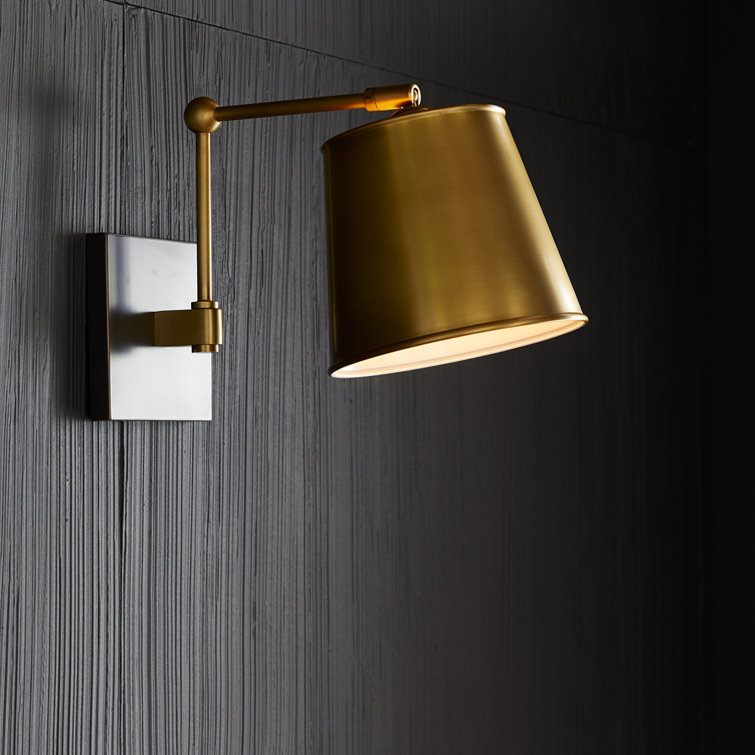 Watson Antique Brass and Bronze Swing Arm Wall Sconce