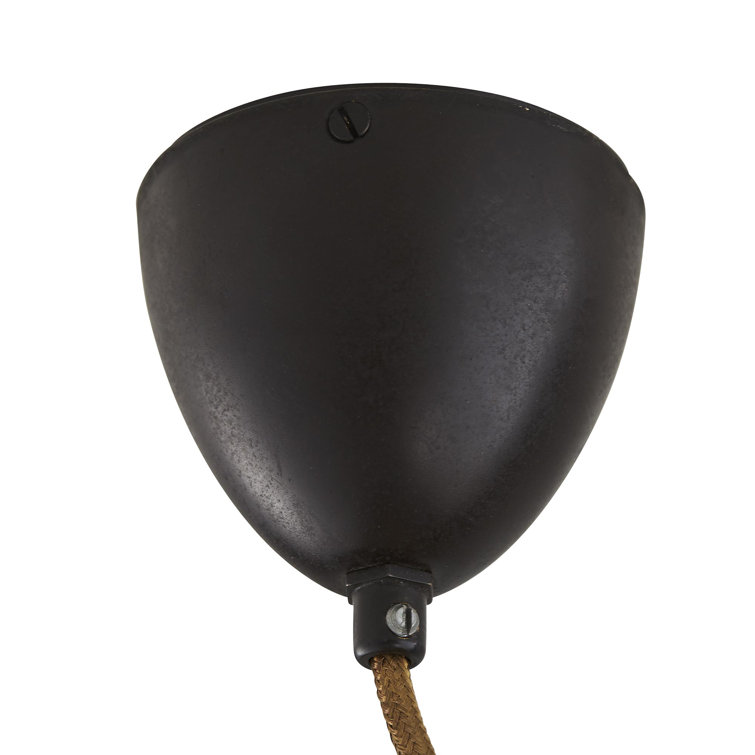 Egg Drop 11" Bronze and Glass Pendant Light with Adjustable Height