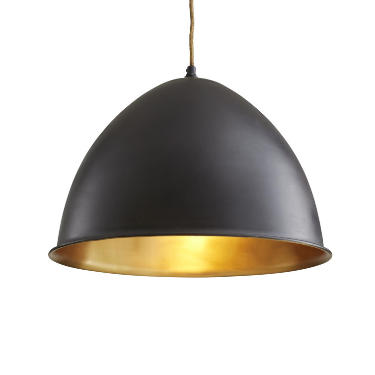 Egg Drop 11" Bronze and Glass Pendant Light with Adjustable Height