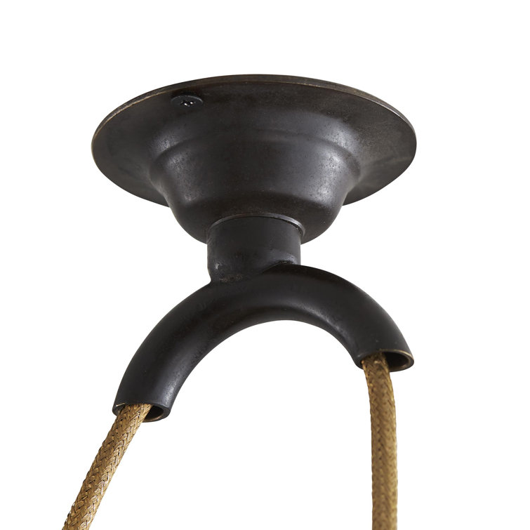 Egg Drop 11" Bronze and Glass Pendant Light with Adjustable Height