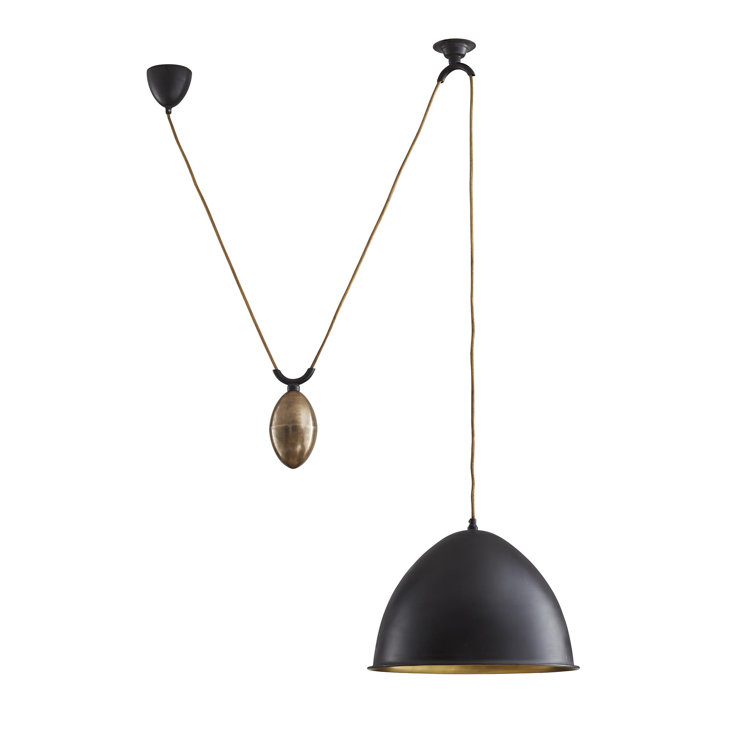 Egg Drop 11" Bronze and Glass Pendant Light with Adjustable Height