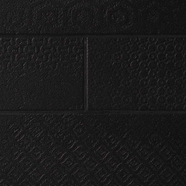 Harper Black Matte Porcelain Subway Floor and Wall Tile Sample