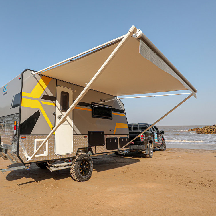 Gray Retractable PVC RV and Patio Awning