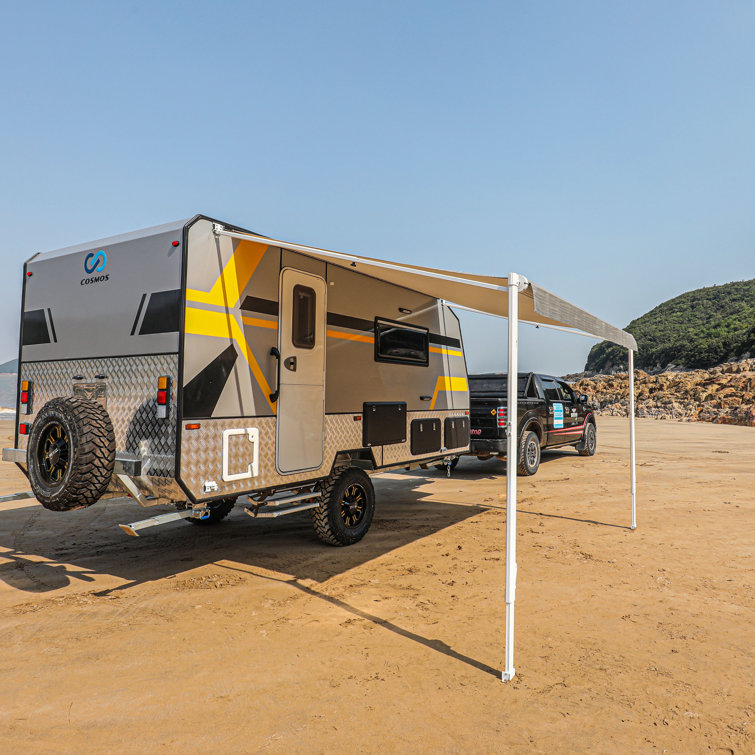 Gray Retractable PVC RV and Patio Awning