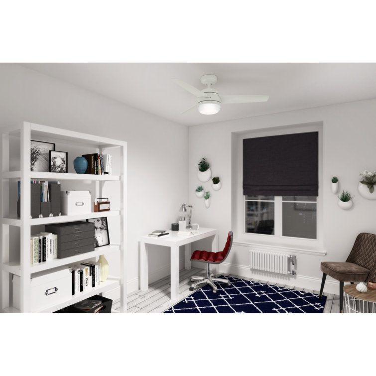 Midtown Fresh White 48" Contemporary Ceiling Fan with LED Light and Remote