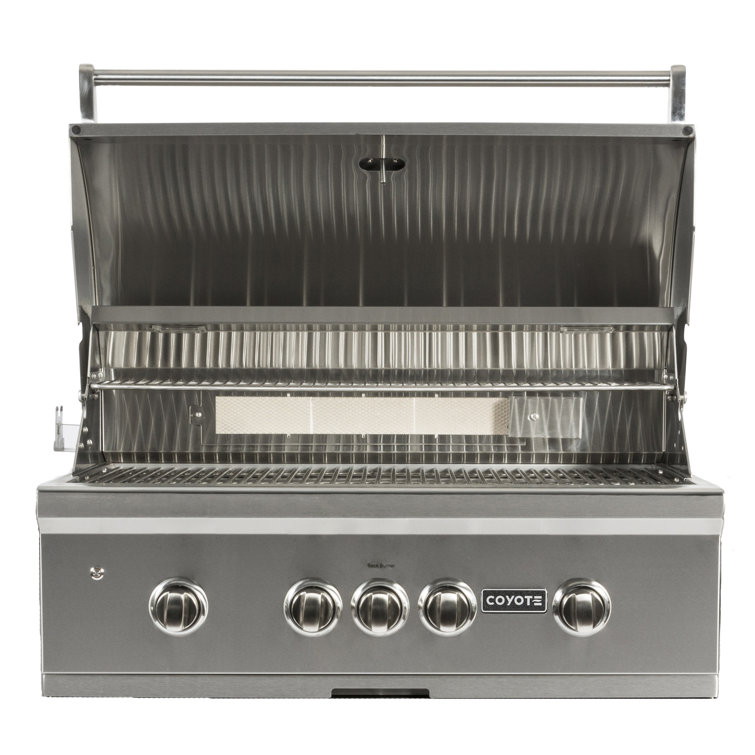 Coyote 36-Inch Stainless Steel Built-In Propane Gas Grill with Rotisserie