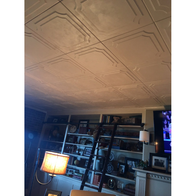 Plain White Square Foam Glue-Up Ceiling Tile
