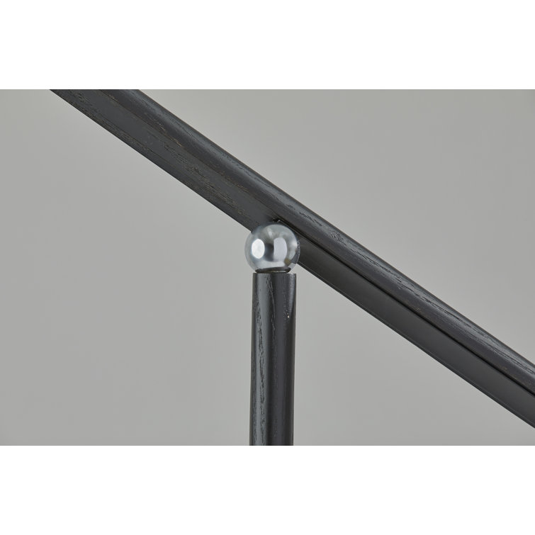 Gravity Chic Black Ash Wood 54'' LED Task Floor Lamp