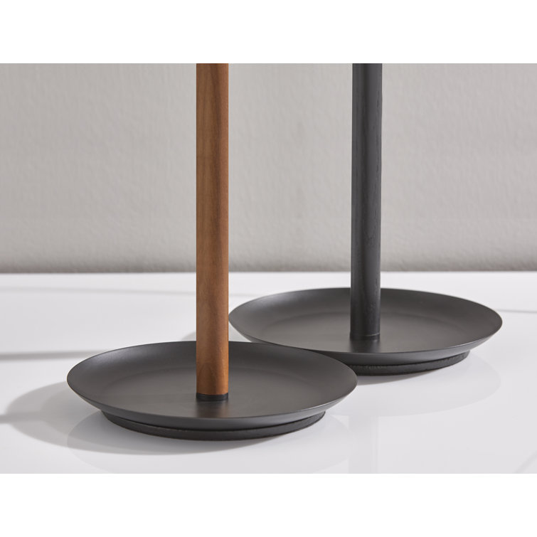 Gravity Chic Black Ash Wood 54'' LED Task Floor Lamp