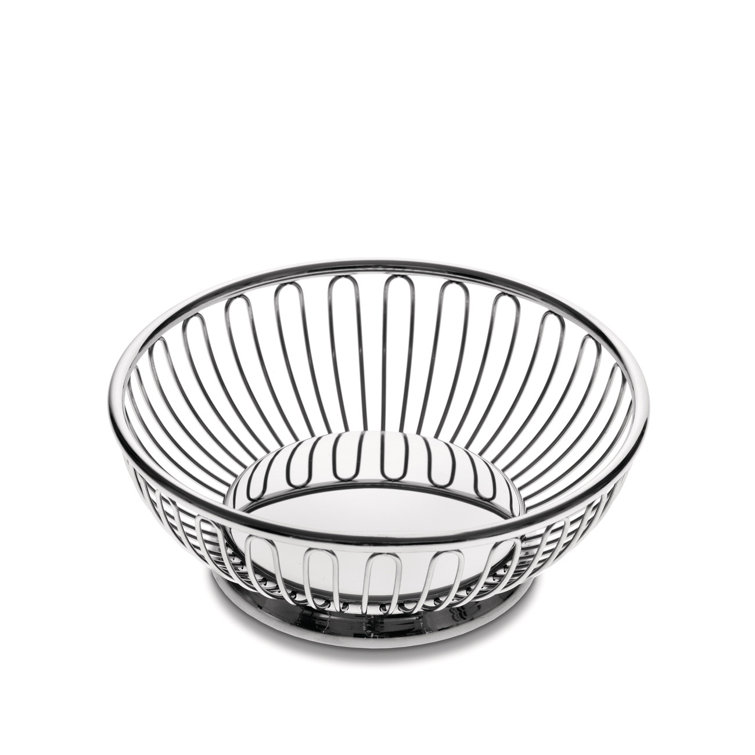 Small Silver Stainless Steel Round Wire Basket