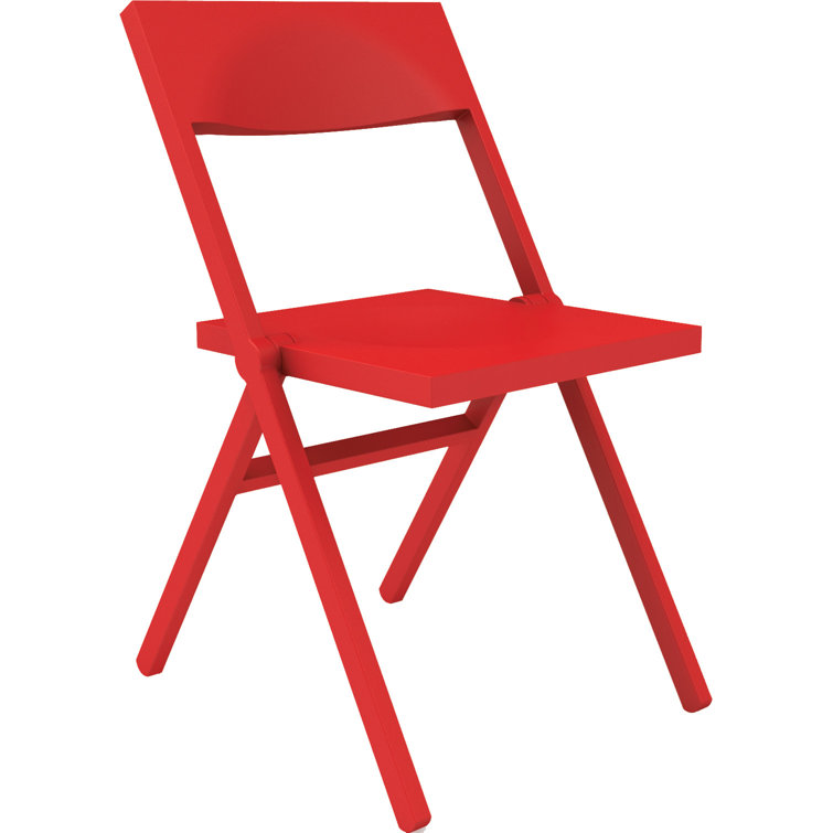 Red Stackable Armless Indoor Dining Chair