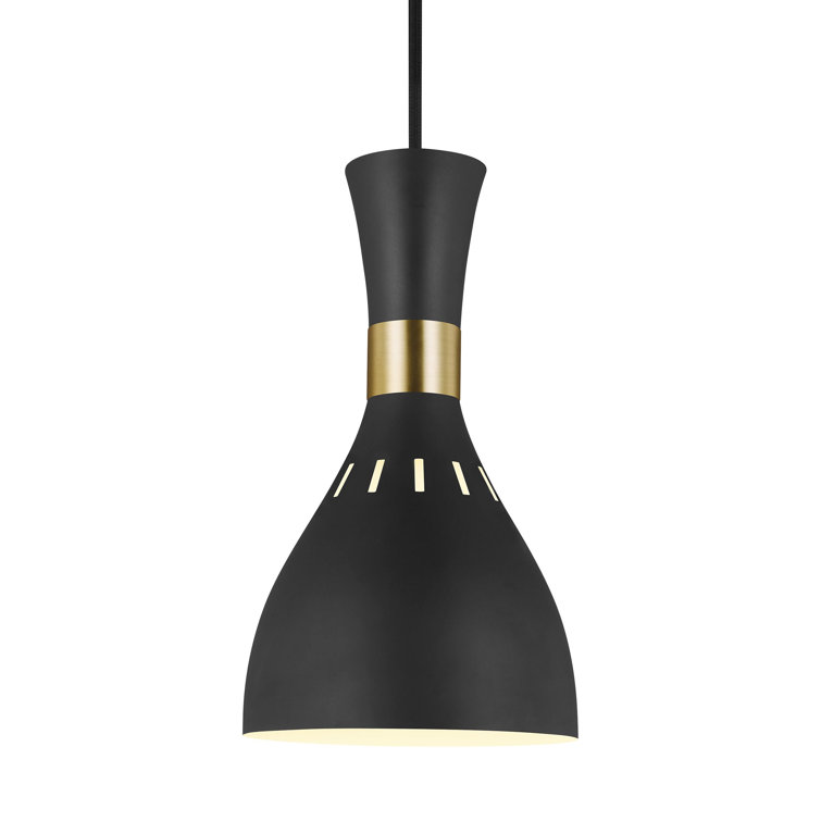 Joan Mini Globe Pendant Light in Midnight Black with Sleek Metal Accents