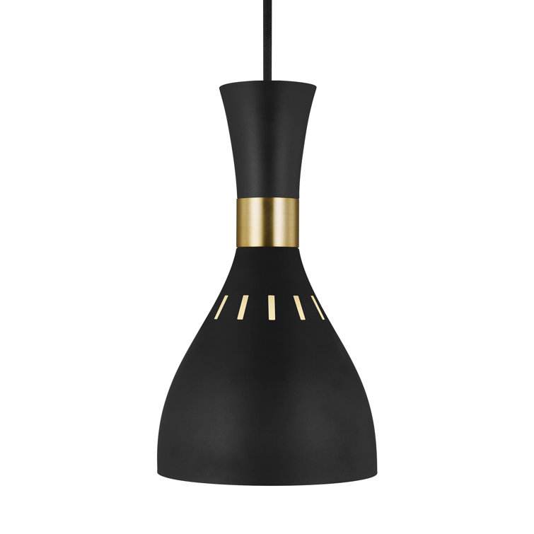 Joan Mini Globe Pendant Light in Midnight Black with Sleek Metal Accents