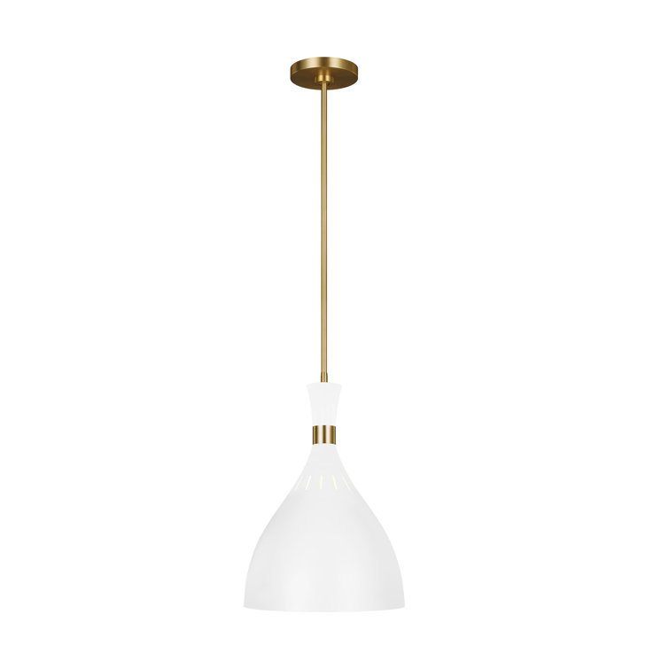 Mini Matte White Steel 12" Indoor/Outdoor Pendant Light
