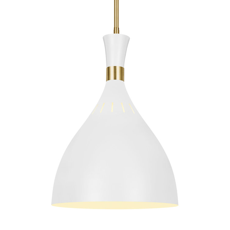 Mini Matte White Steel 12" Indoor/Outdoor Pendant Light