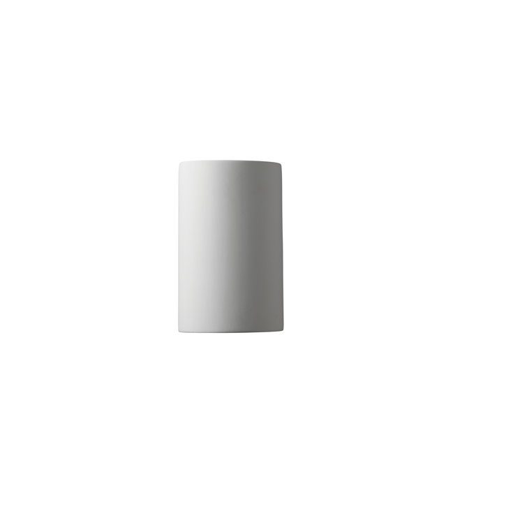 Bisque Ceramic Drum Shade Dimmable Sconce