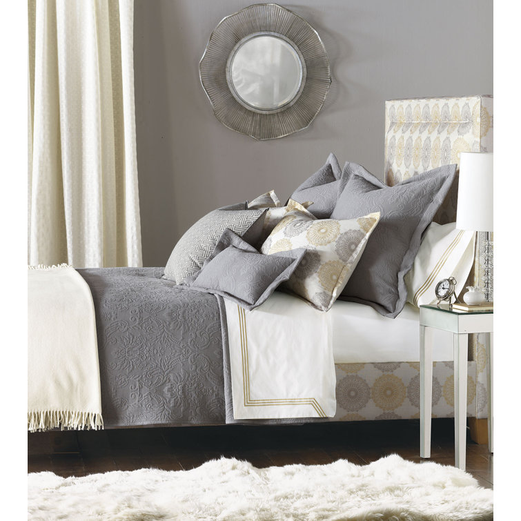 Dove Gray Cotton Matelasse Standard Sham
