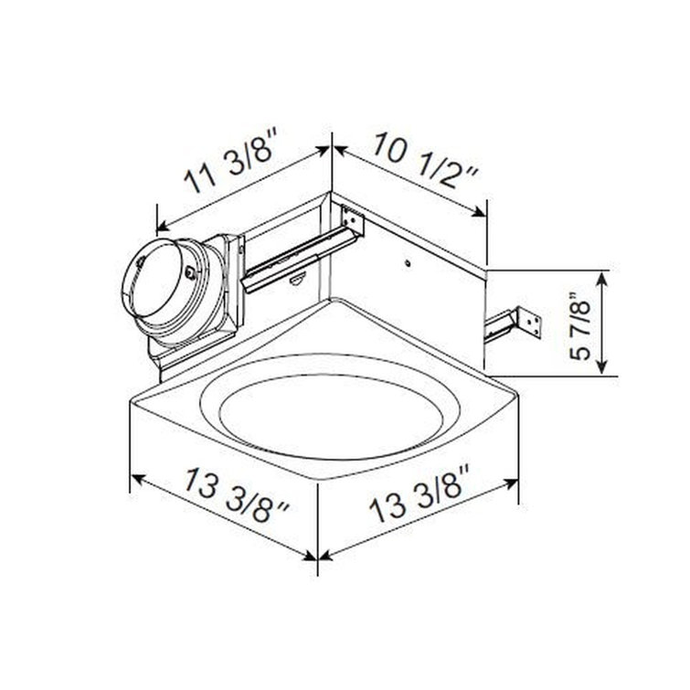 SlimFit White Energy Star Bathroom Ventilation Fan