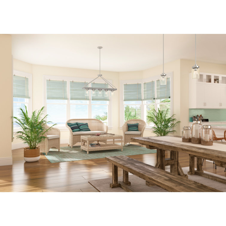 Devon Park Brushed Nickel 5-Light Mason Jar Chandelier