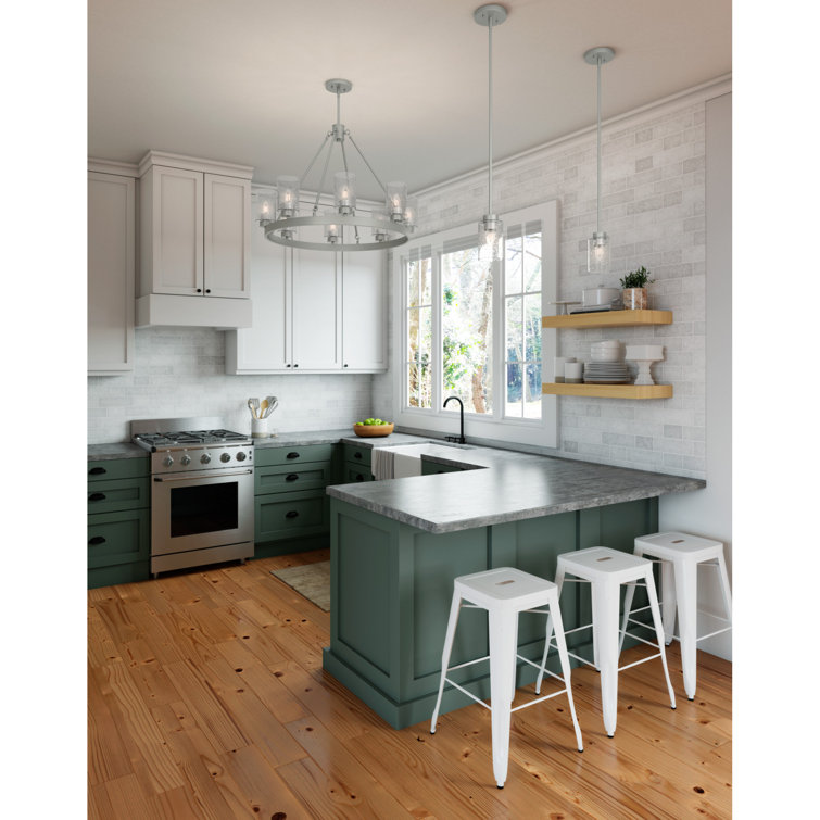 Hartland Mini Seeded Glass Jar Pendant Light in Matte Silver