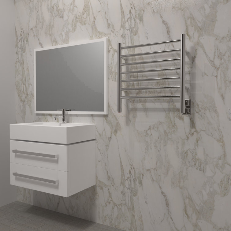 Polished Stainless Steel Wall Mounted 7-Bar Towel Warmer