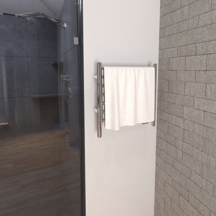 Polished Stainless Steel Wall Mounted 7-Bar Towel Warmer