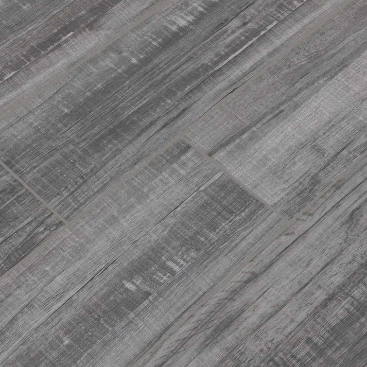 Belmond Mercury 8" x 40" Matte Gray Ceramic Floor and Wall Tile