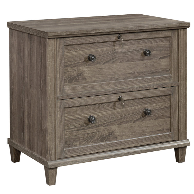 Emery Oak 2-Drawer Lockable Lateral File Cabinet