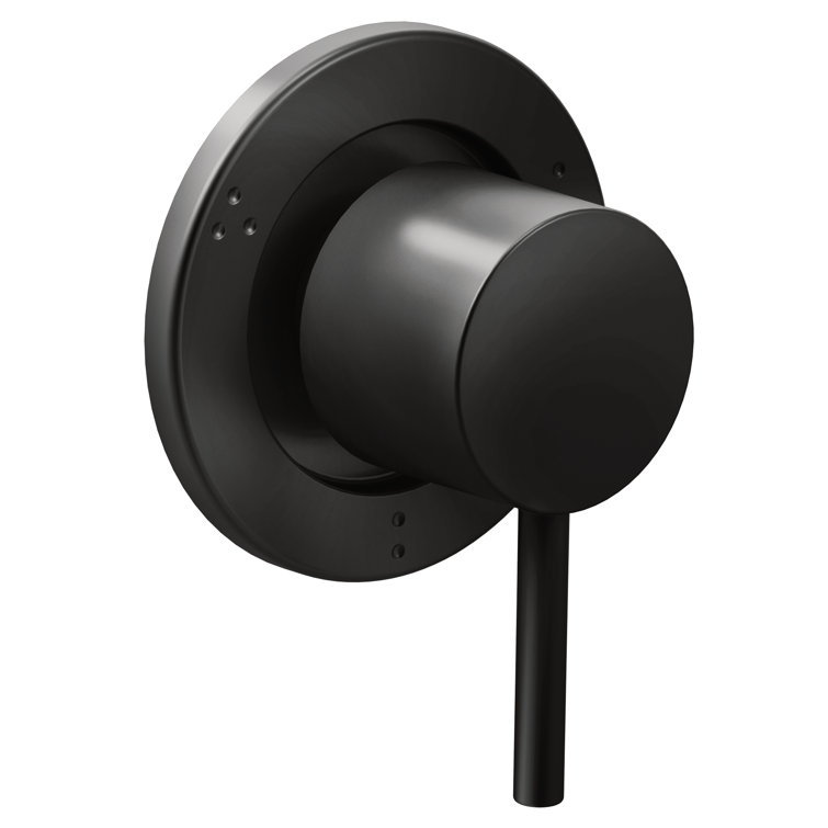 Align Matte Black Modern Lever Wall-Mounted Valve Trim