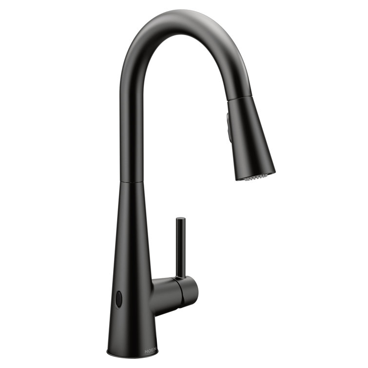 Modern Stainless Steel Pull-Out Spray Kitchen Faucet 15.5" Height