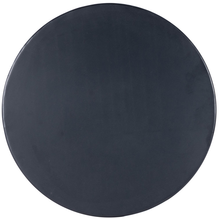 Costigan 15'' Round Black Metal & Wood Industrial Accent Table