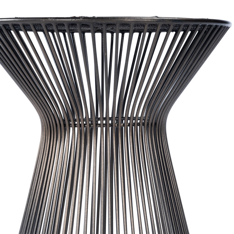 Bronze Hourglass Iron Round End Table