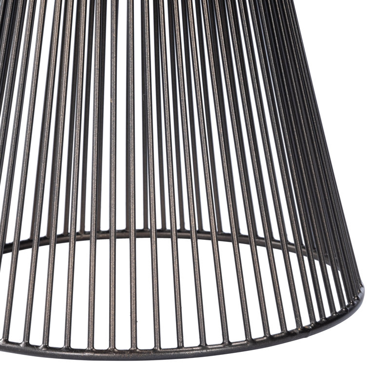 Bronze Hourglass Iron Round End Table