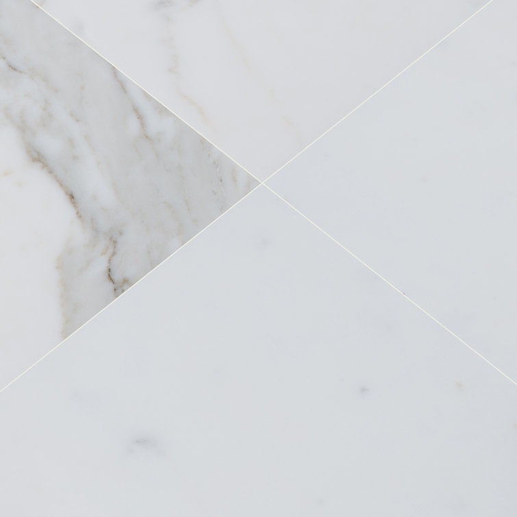 Calacatta 12" x 24" Polished Marble Look Wall & Floor Tile