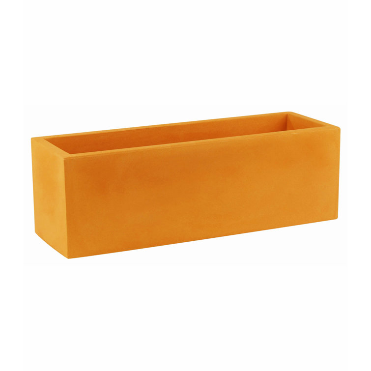 White Polyethylene Resin Indoor/Outdoor Rectangular Planter