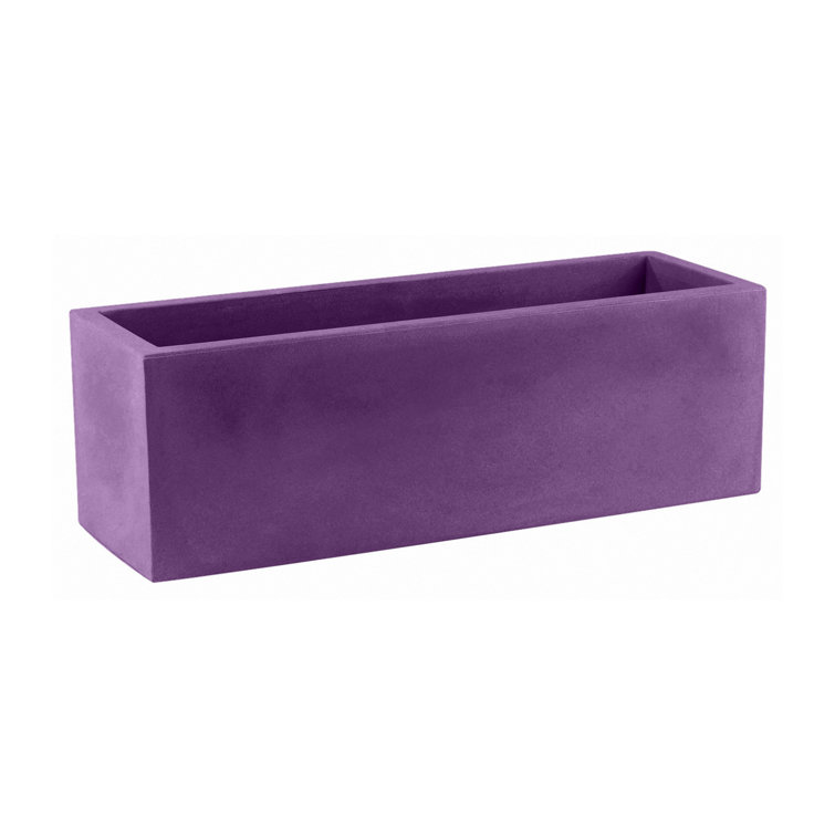 White Polyethylene Resin Indoor/Outdoor Rectangular Planter