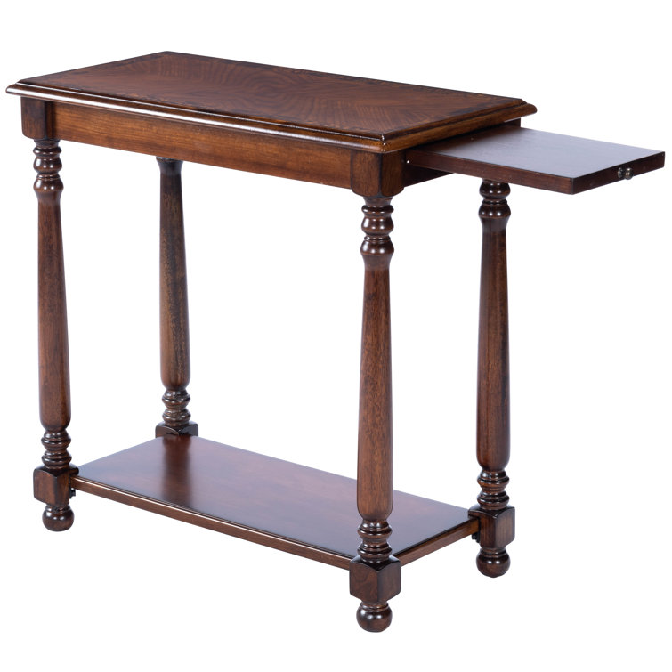 Castlewood Cherry and Mapa Burl Veneer Chairside Table