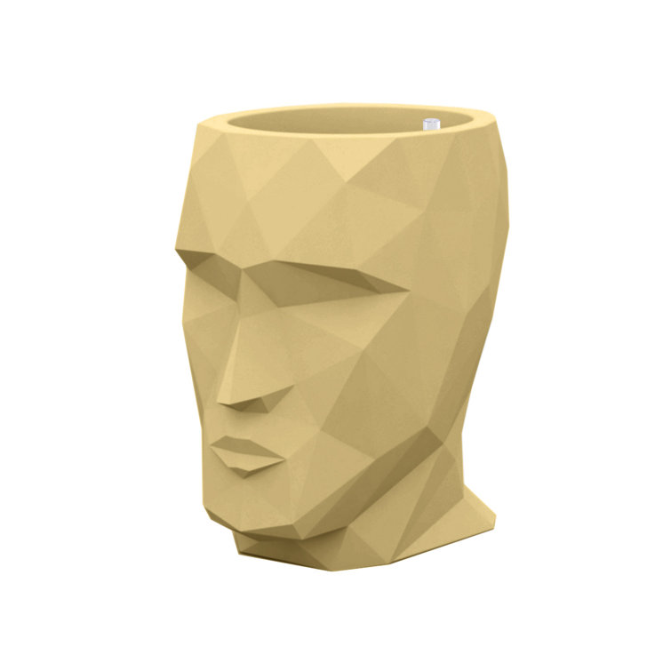 Ice White Polyethylene Abstract Outdoor/Indoor Planter