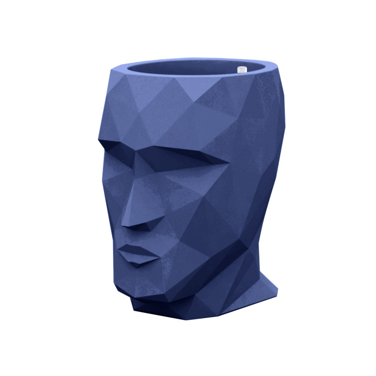Ice White Polyethylene Abstract Outdoor/Indoor Planter