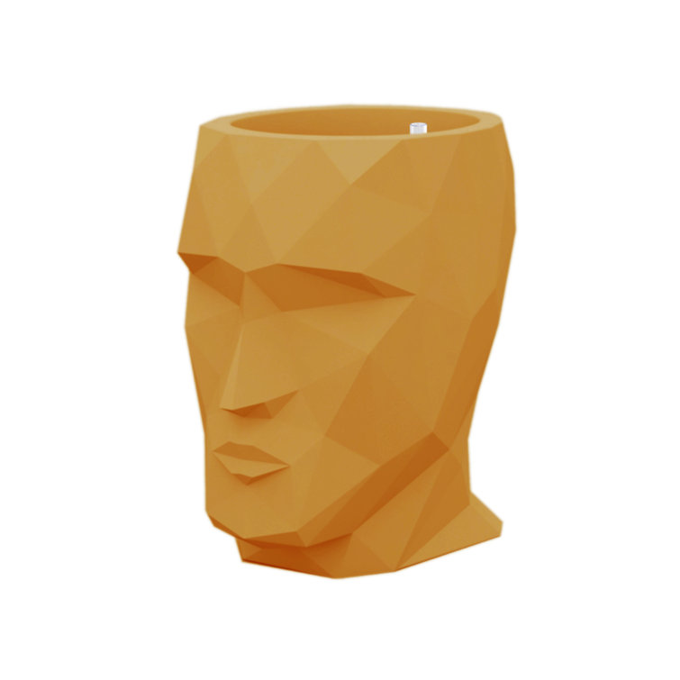 Ice White Polyethylene Abstract Outdoor/Indoor Planter
