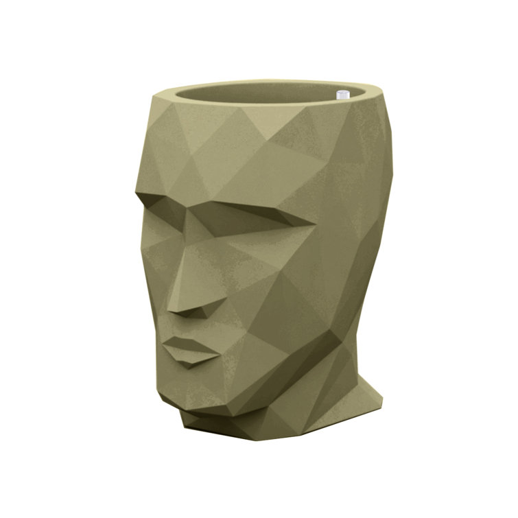 Ice White Polyethylene Abstract Outdoor/Indoor Planter